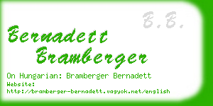 bernadett bramberger business card